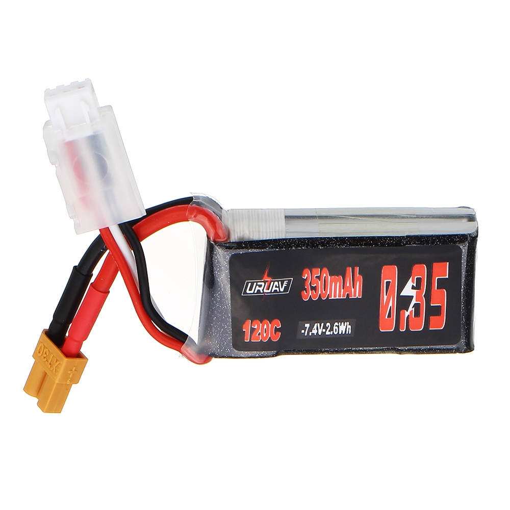 URUAV 7.4V 350mAh 120C 2S Lipo Battery XT30 Plug for Beta75X RC Drone FPV Racing