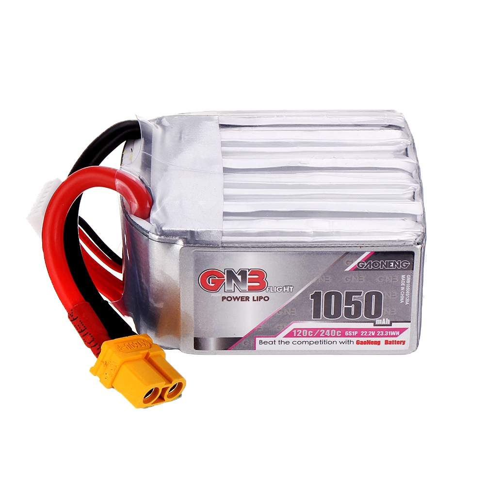 Gaoneng GNB 22.2V 1050mAh 120C/240C 6S Lipo Battery XT60 Plug For FPV Racing Drone