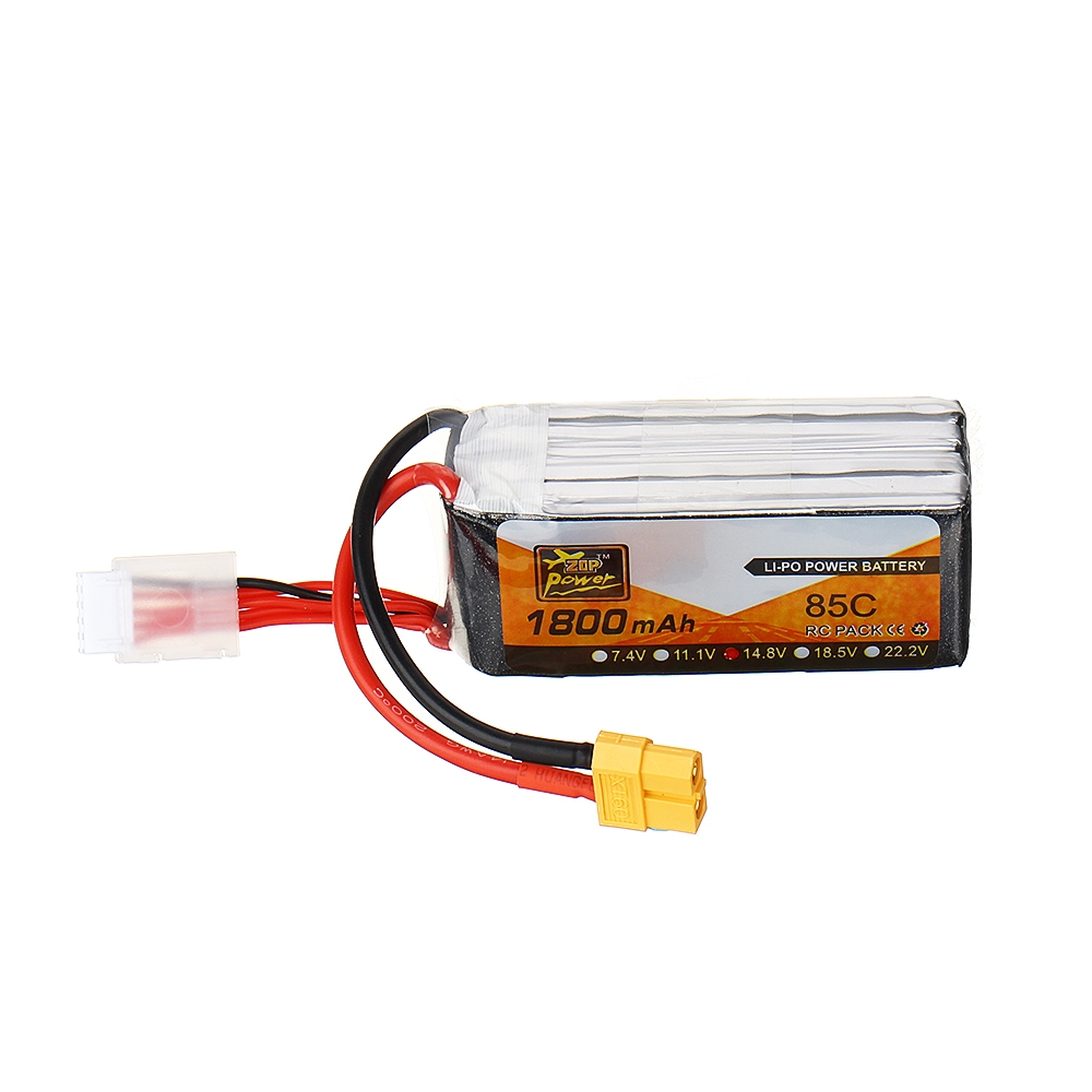 ZOP Power 14.8V 1800mAh 85C 4S Lipo Battery XT60 Plug for FPV RC Drone