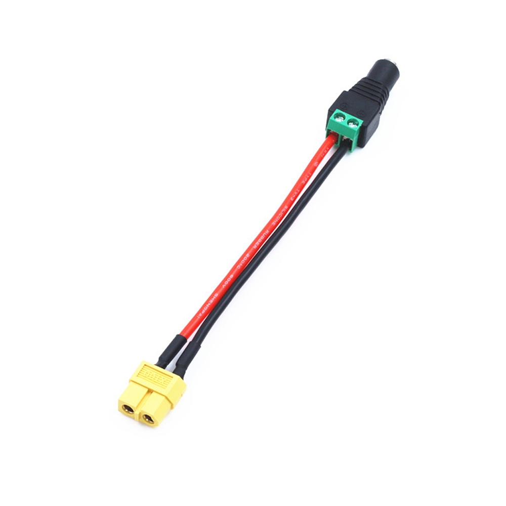 AMASS XT60 Connector Female To DC 5.5mm*2.5mm / 5.5mm*2.1mm DIY Wire Cable for RC Airplane