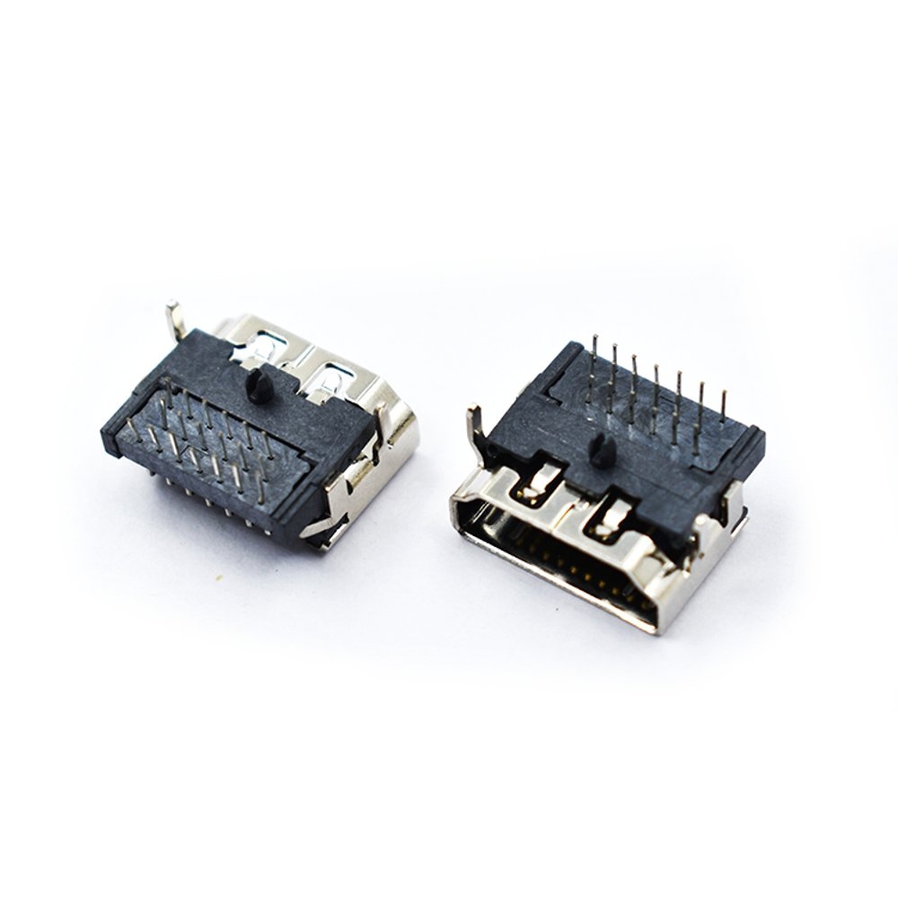 2PCS HD Port 19P Socket Female DIP 3-Row Pin Right Angle HD Connector For RC Models