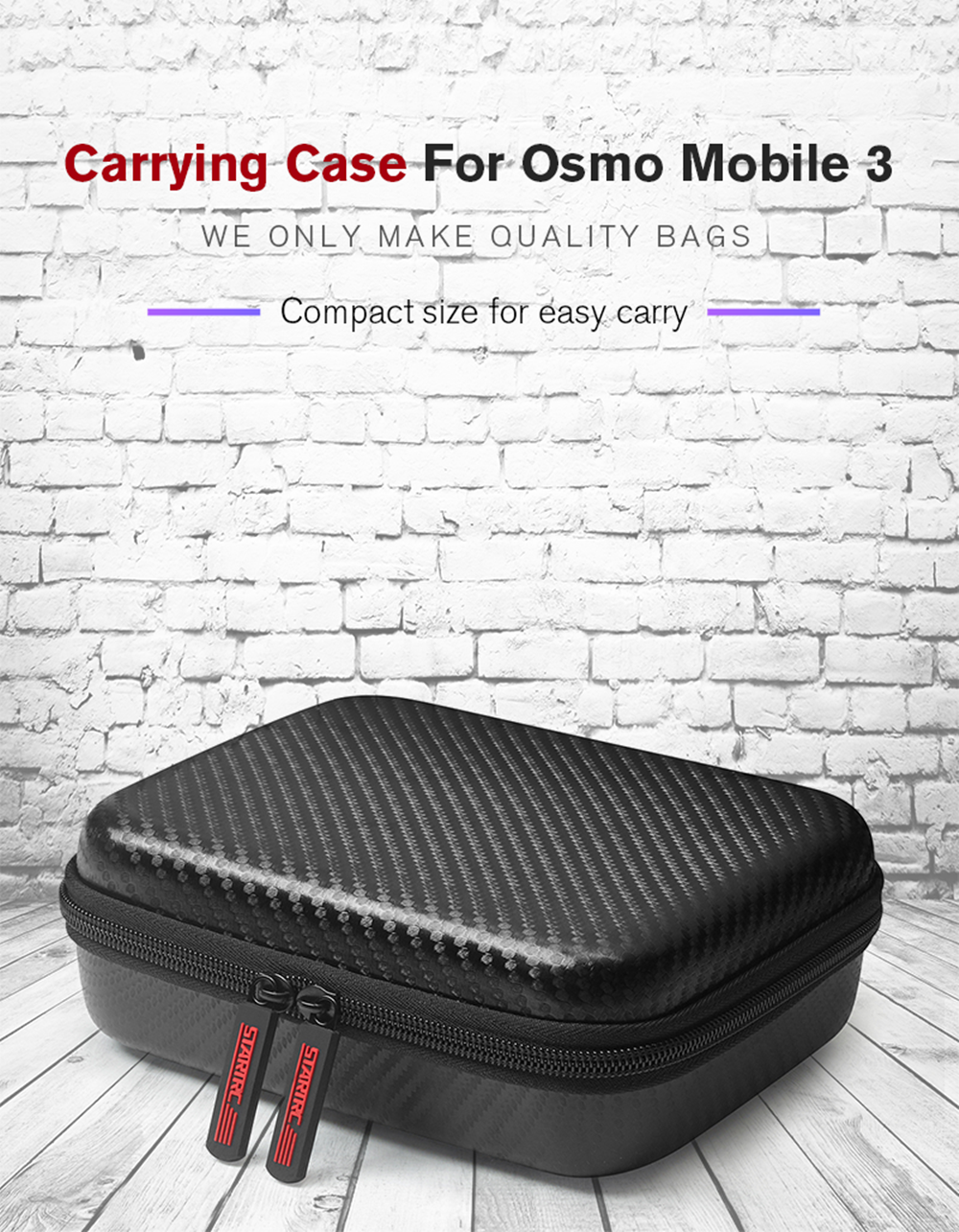 STARTRC Waterproof Protective Storage Bag Carrying Case PU Hard Bag For DJI OSMO Mobile 3 Accessories