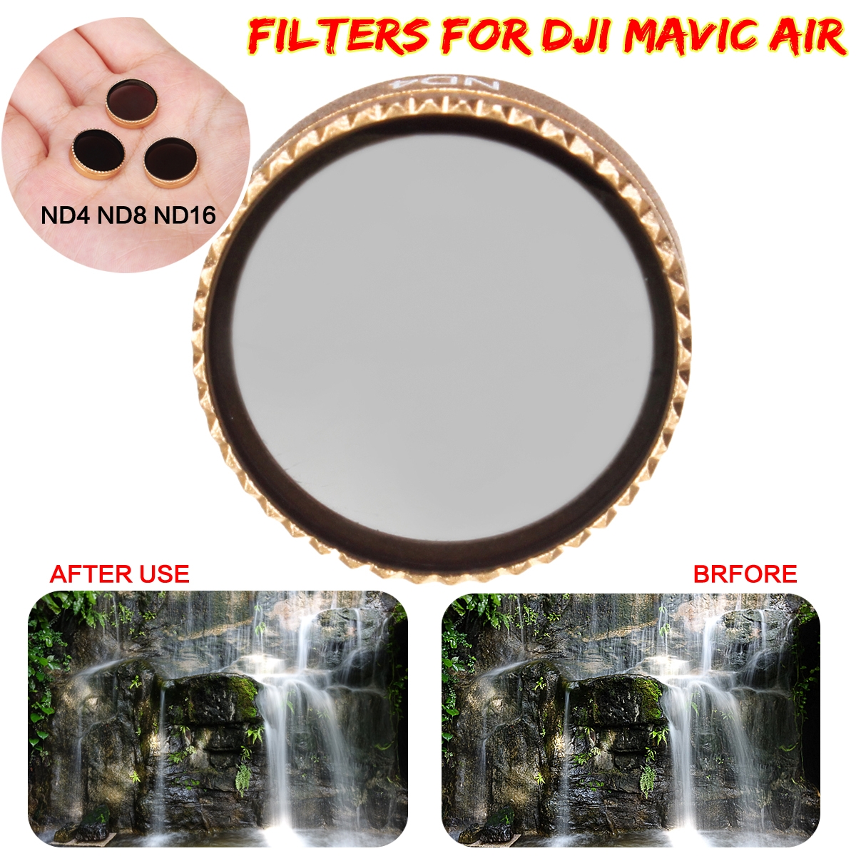 ND4 ND8 ND16 Lens Filter For Cinema Series Vivid Collection DJI Mavic AIR