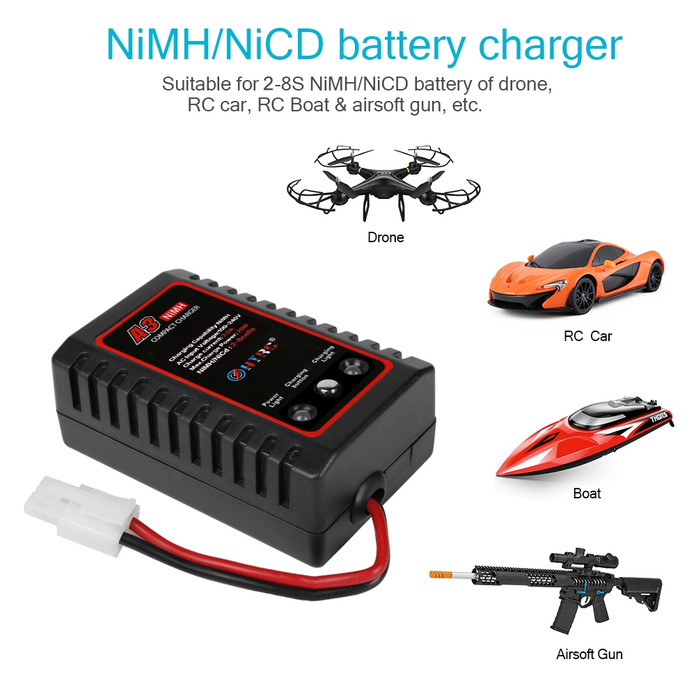HTRC A3 20W 2A AC Battery Charger with Tamiya Plug for 2-8S Nimh/Nicd Battery