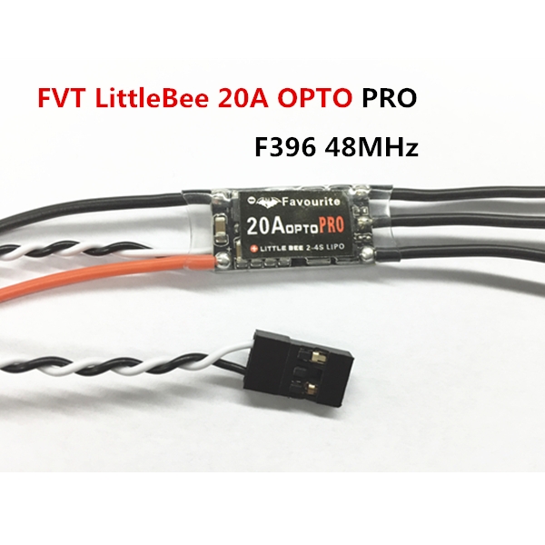 Favourite FVT LittleBee 20A OPTO PRO ESC BLHeli 2-4S F396 Supports OneShot125 for RC Drone FPV Racing