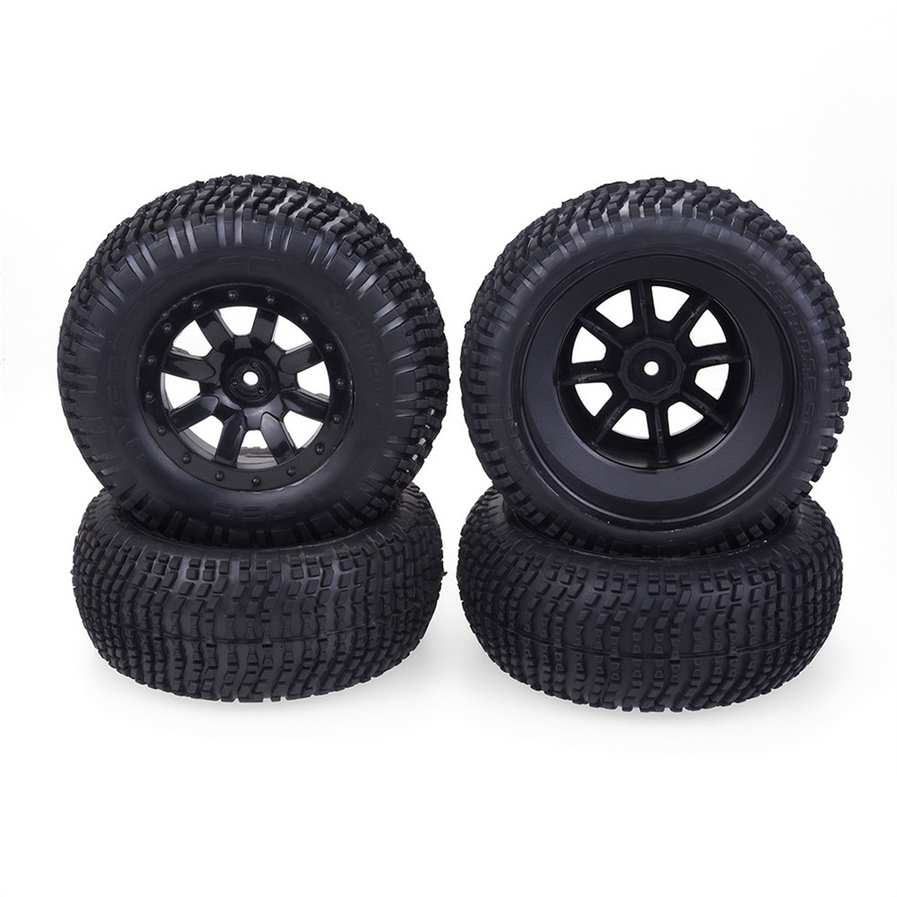 1/10 Rc Car Wheel Tire Short Course Truck Tires Set 12mm Hub Hex For Trx4 HPI VKAR Redcat HSP LRP