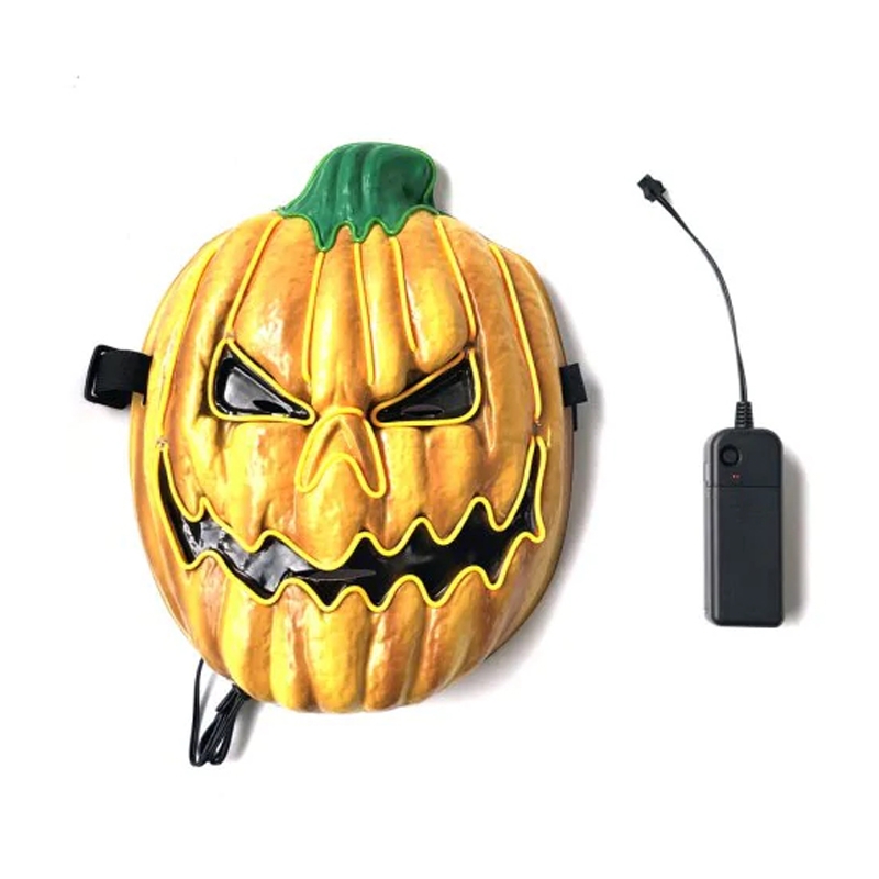 Halloween LED Mask Fluorescent Pumpkin Style Terror EK Glowing Mask for Decoration