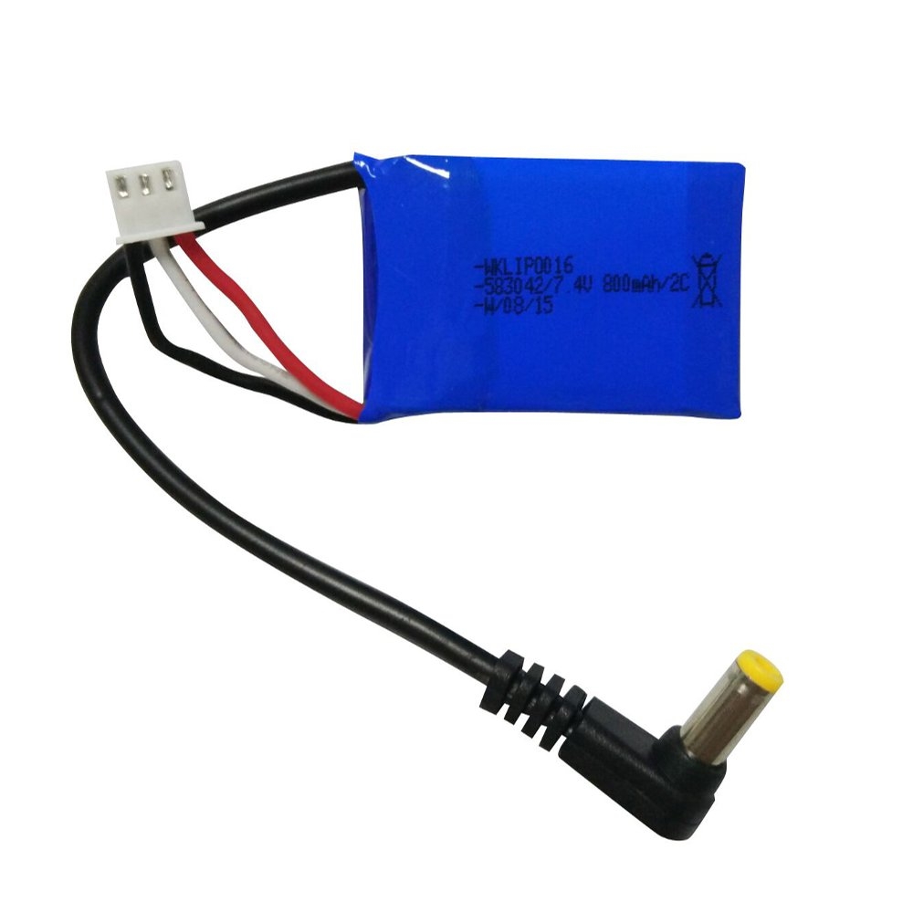 2S 7.4V 800mAh 2C LiPo Battery With DC5.5 Plug Connector for Fatshark Skyzone FPV Goggles