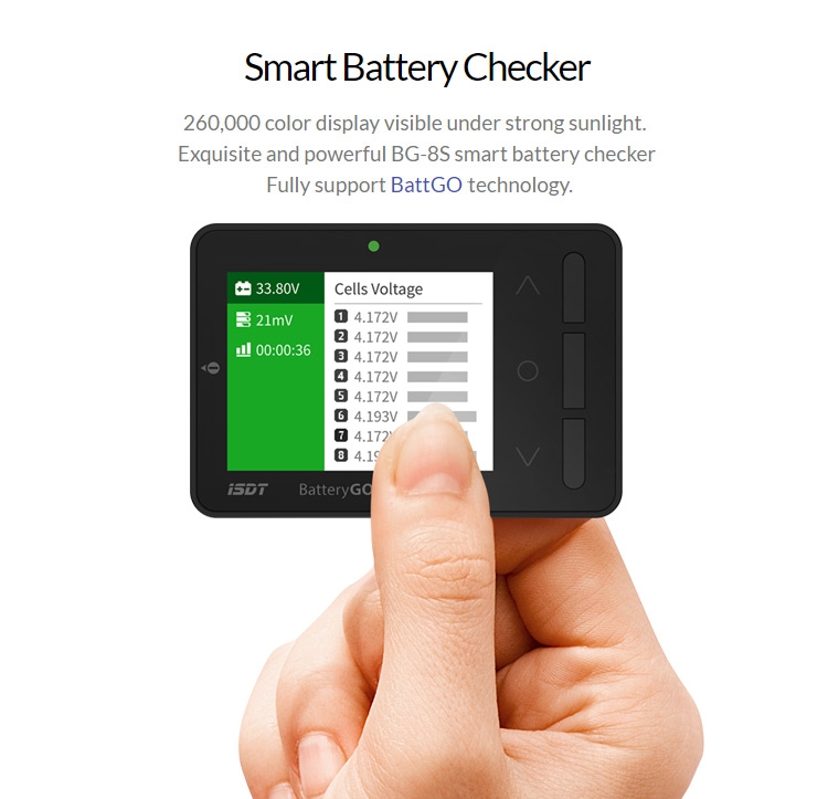 14%OFF for ISDT BattGo BG-8S Smart Battery Checker Balancer Receiver