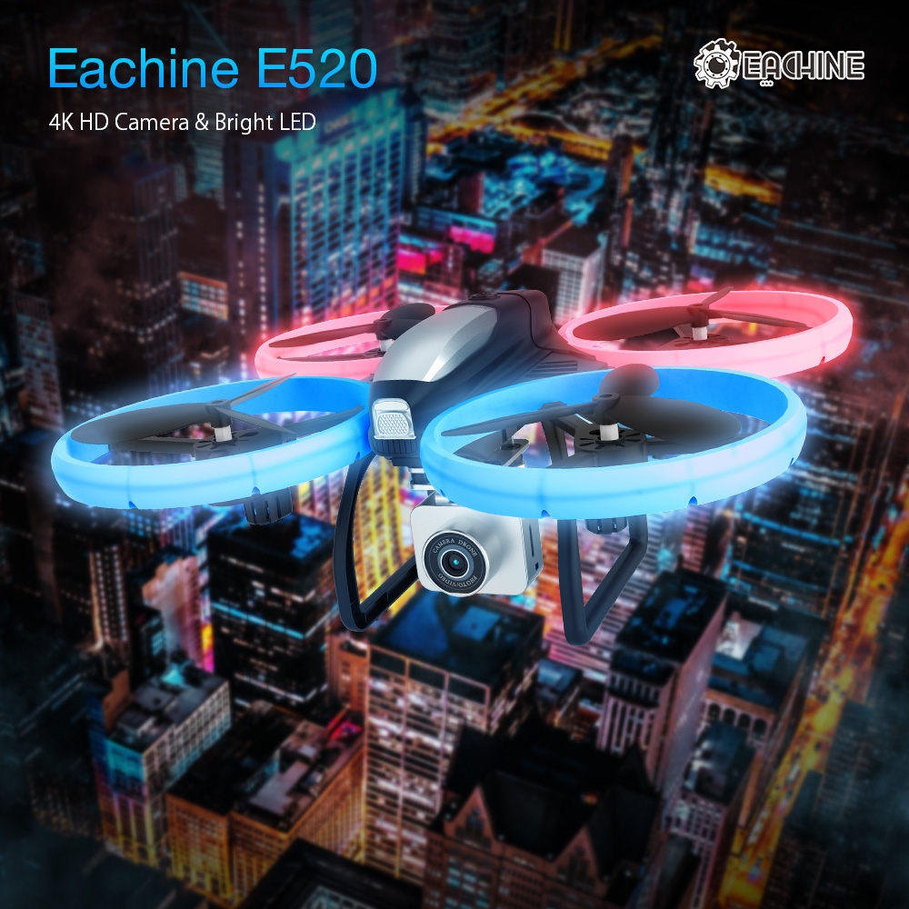 Eachine E020 LED WIFI FPV With 4K/1080P HD Wide Angle Camera Altitude Hold Mode RC Drone Quadcopter RTF