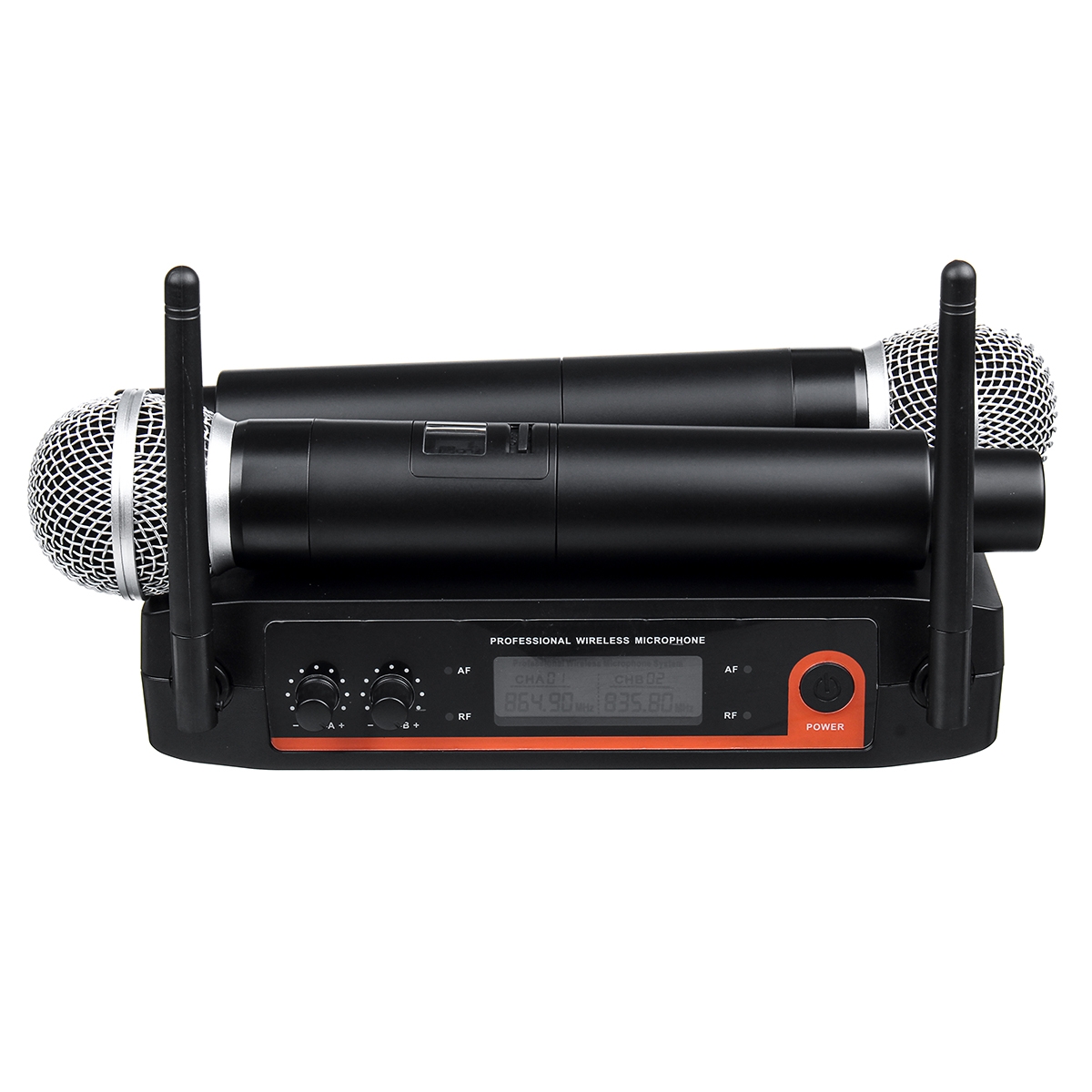 XYZ.SOUND A-555 Dynamic Coil Wireless Handheld Microphone System for Kraoke Speech Party
