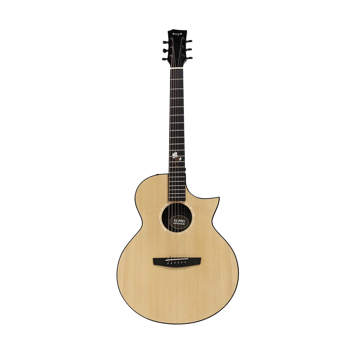 Enya EA-X2C Pro 41 Inch Pro Spruce Veneer Sharp-Angle Acoustic Guitar with Guitar Bag