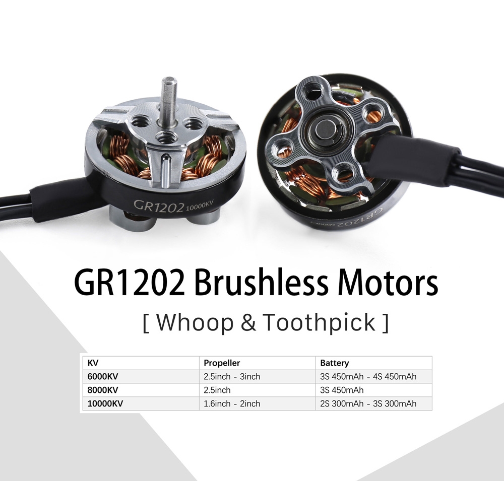 GEPRC GR1202 6000/8000/10000KV 1-4S FPV Brushless Motor For for FPV Whoop Toothpick