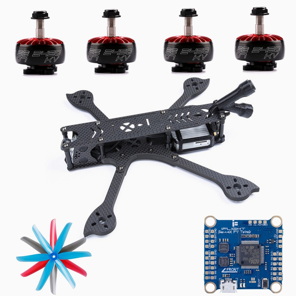 iFlight DC5 Frame Kit+ iFlight SucceX F7 V2.1 TwinG FC+3Pairs iFlight 5140 5Inch Prop+4pcs iFlight XING X2207 2450KV Motor