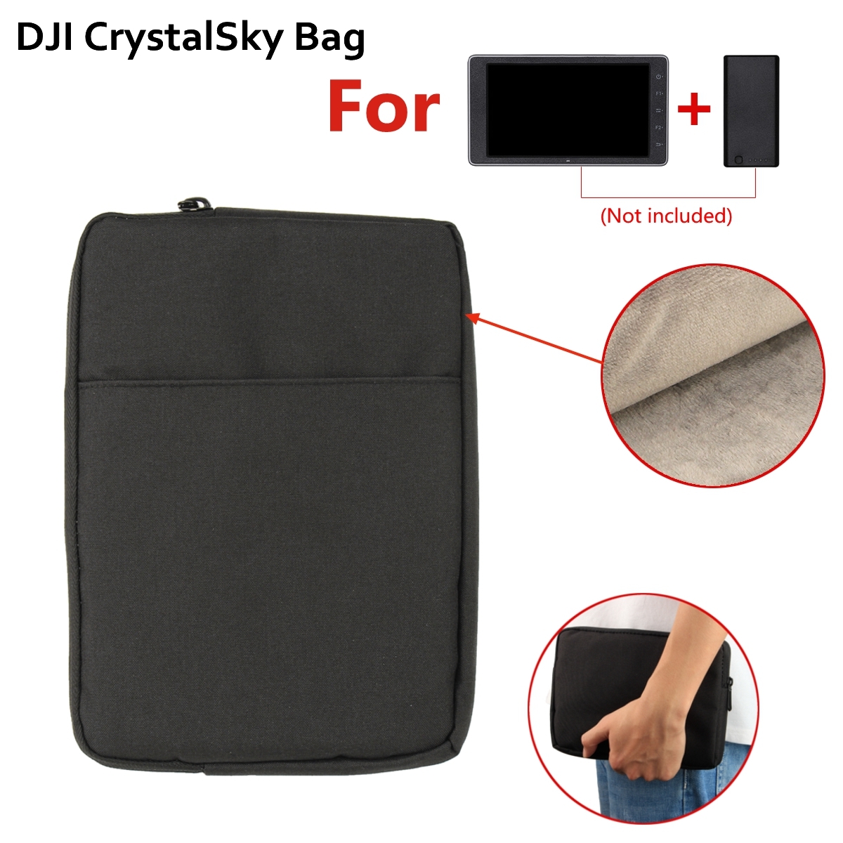 Multifunction Portable Storage Bag For DJI 7.85 Inch CrystalSky Display Monitor