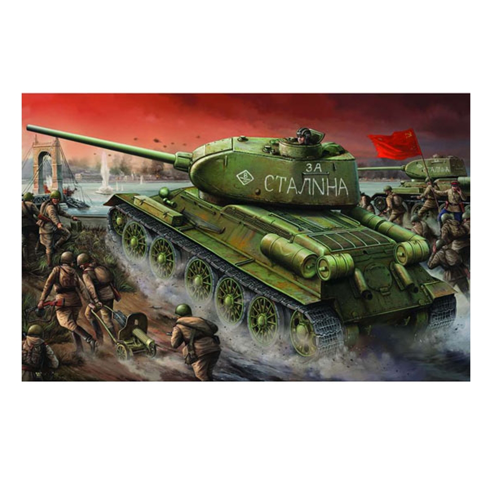 Trumpeter 1:16 Soviet T-34/85 DIY Assembled Tank Static Model Building Set