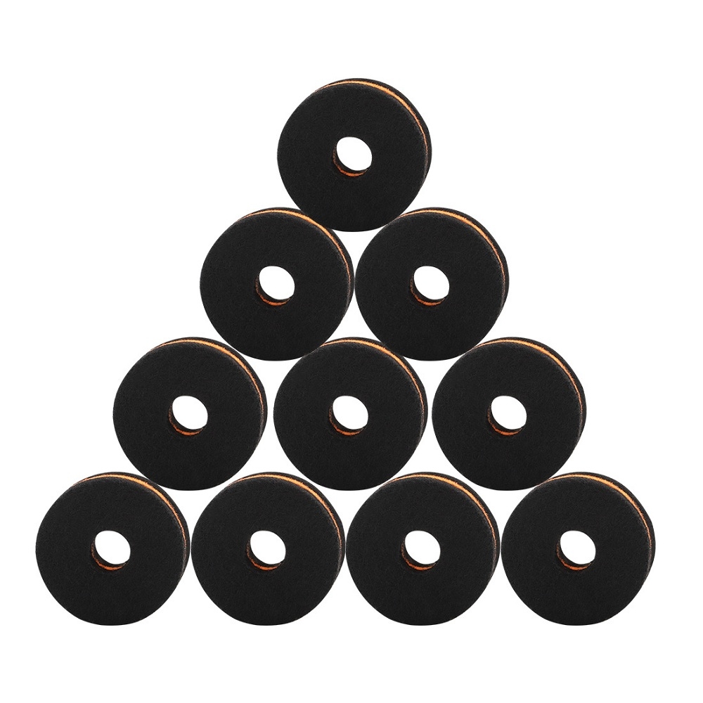 10 Packs IRIN MD139 Drum Cymbal Felt Pad Protection Round Separator Drum Mat for Drum Bracts