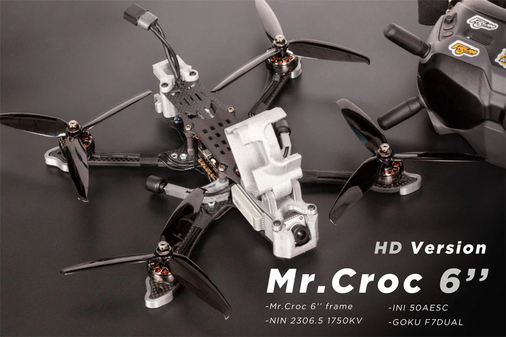 FLYWOO Mr.Croc-HD Frame Kit 5cinch/6inch/ 7 inch Racing FreeStyle for DJI FPV Air Unit DJI Digital FPV System