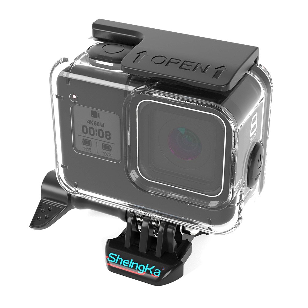 ShelngKa FLW-320 60m Waterproof Housing Protective Case For GoPro Hero 8 Black FPV Action Camera