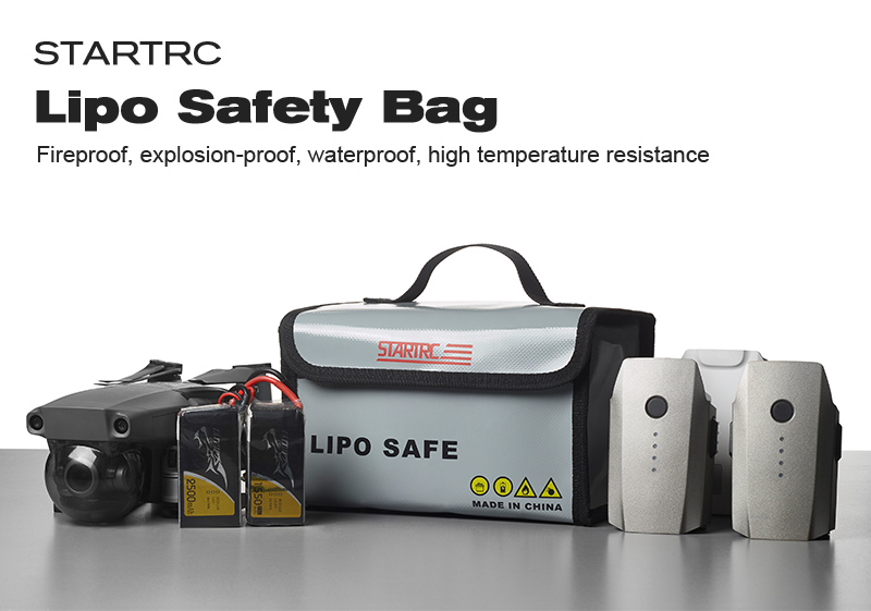 STARTRC Explosion-proof Lipo Battery Safety Protection Storage Bag for DJI Mavic Mini/Mavic 2 RC Models Drone