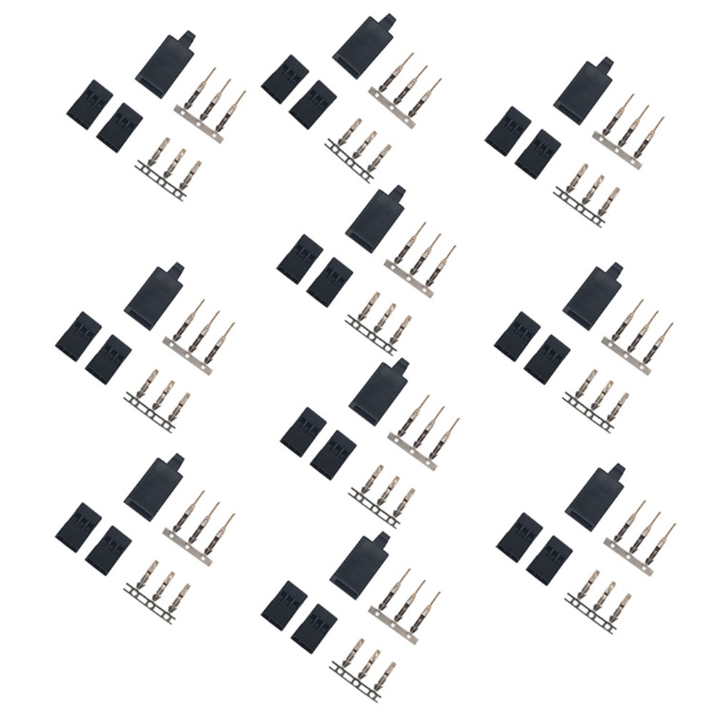 10 Sets RJXHOBBY Servo Connector Plug Male Female For JR Hitec Spektrum Servos
