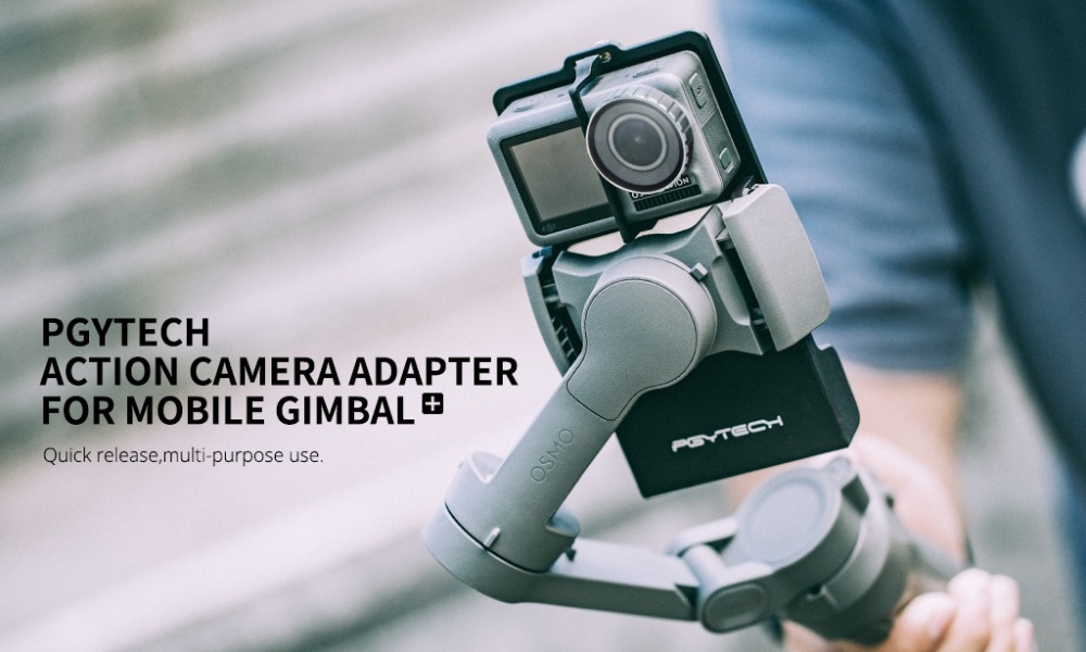 PGYTECH Action Camera Gimbal Adapter for DJI OSMO ACTION/DJI OSMO Mobile 3/GOPRO 5 6 7/Smooth 4 Handheld Gimbal Accessories