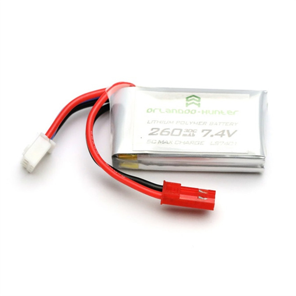 Orlandoo-Hunter 7.4V 260mAh 30C 2S Lipo Battery for OH32A02 OH32A03 OH35A01 1/32 1/35 RC Car