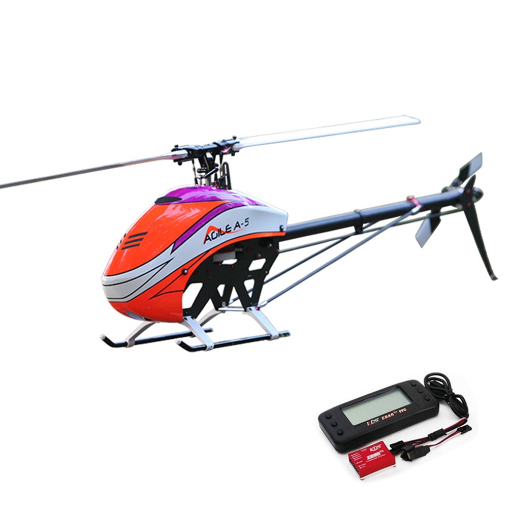 KDS AGILE A5 6CH 3D Flybarless 550 Class Belt Drive RC Helicopter Kit With EBAR V2 Gyro'