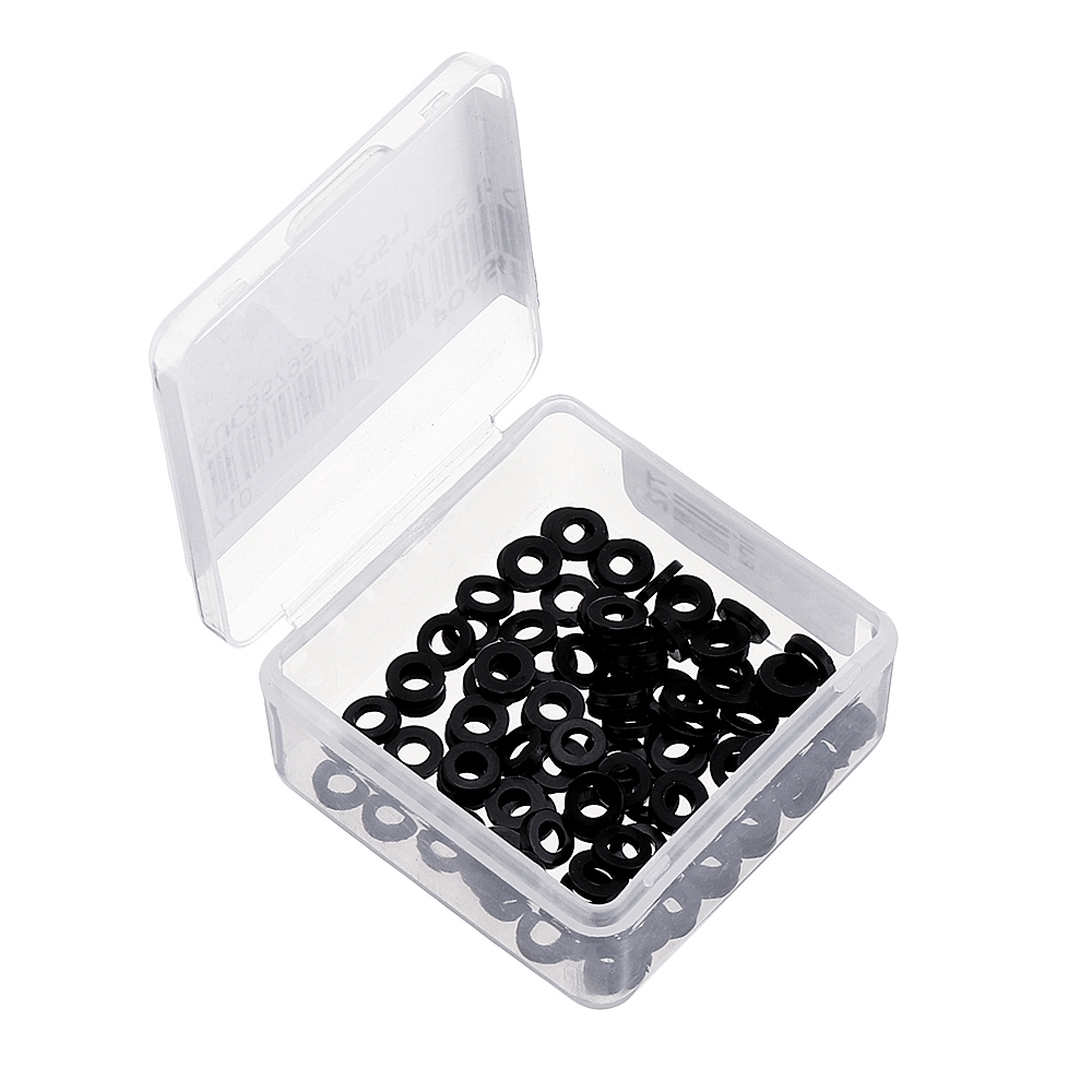 100Pcs M2 M2.5 M3 Black Plastic Nylon Washer Plated Spacer for RC Model