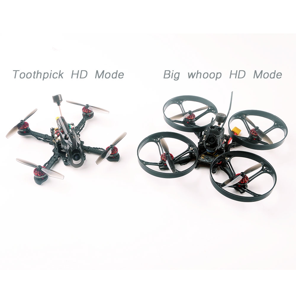 Happymodel Larva X HD 125mm F4 2-3S Toothpick HD Whoop HD 2in1 FPV Racing Drone BNF w/ Caddx Baby Turtle