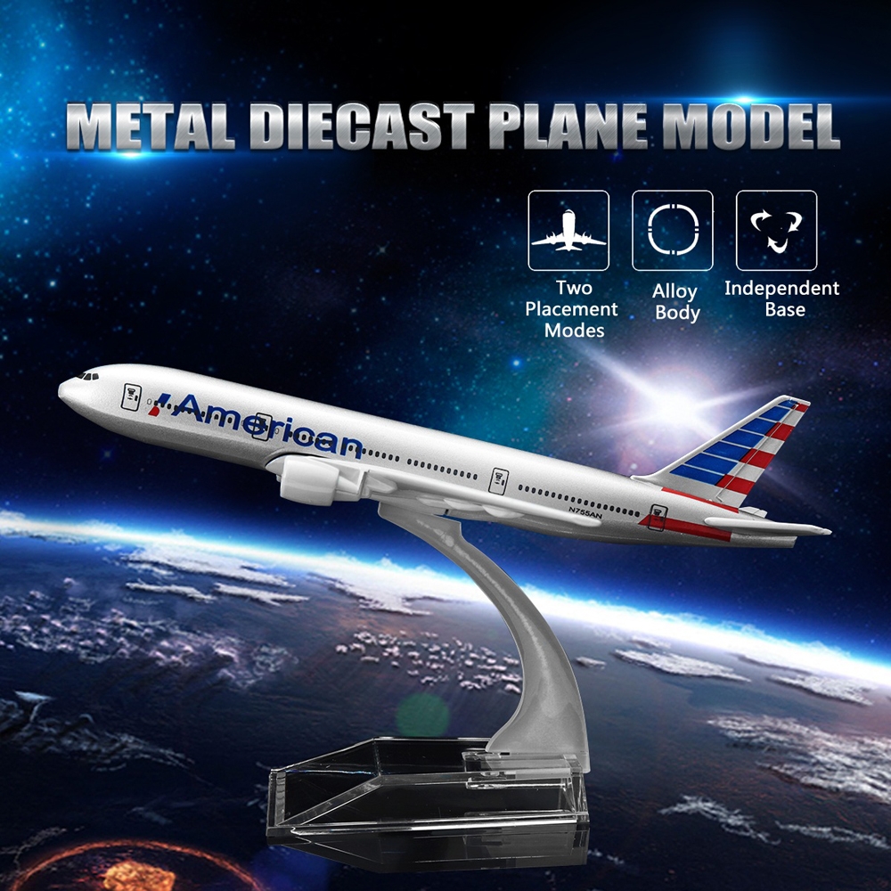 B777-300ER Metal Diecast Plane Model Aircraft Aeroplane Desktop Plane Toy