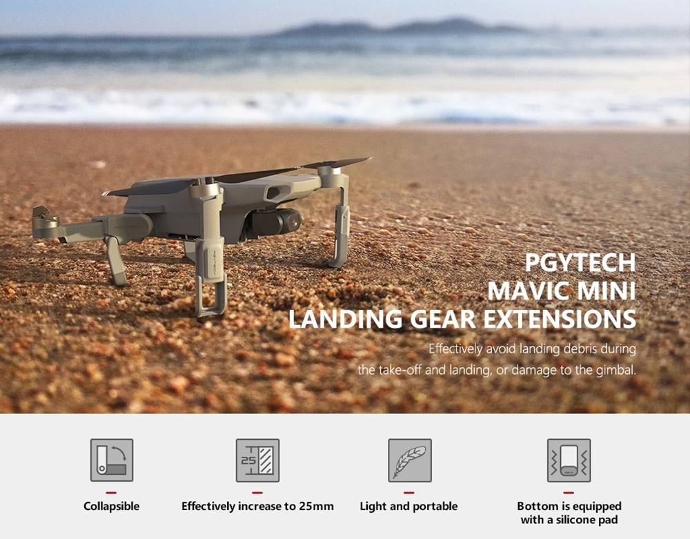 PGYTECH Extended Landing Gear Heighten Leg Support Protector for DJI Mavic Mini RC Drone Quadcopter