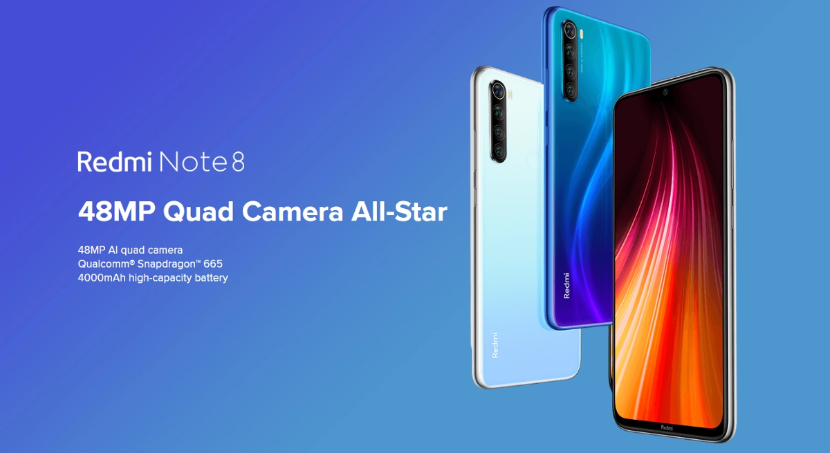 Xiaomi Redmi Note 8 Global Version 6.3 inch 48MP Quad Rear Camera 4GB 64GB 4000mAh Snapdragon 665 Octa core 4G Smartphone