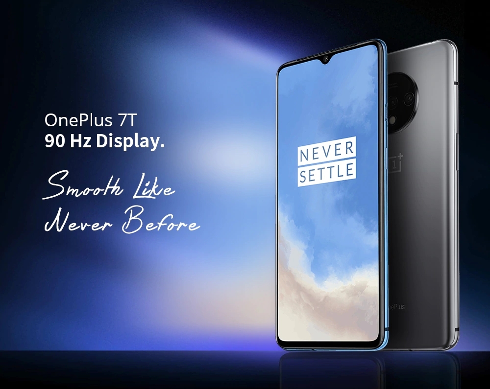 OnePlus 7T Global Rom 6.55 inch 90Hz Fluid AMOLED Display HDR10+ Android 10 NFC 3800mAh 48MP Triple Rear Cameras 8GB 256GB UFS 3.0 Snapdragon 855 Plus 4G Smartphone