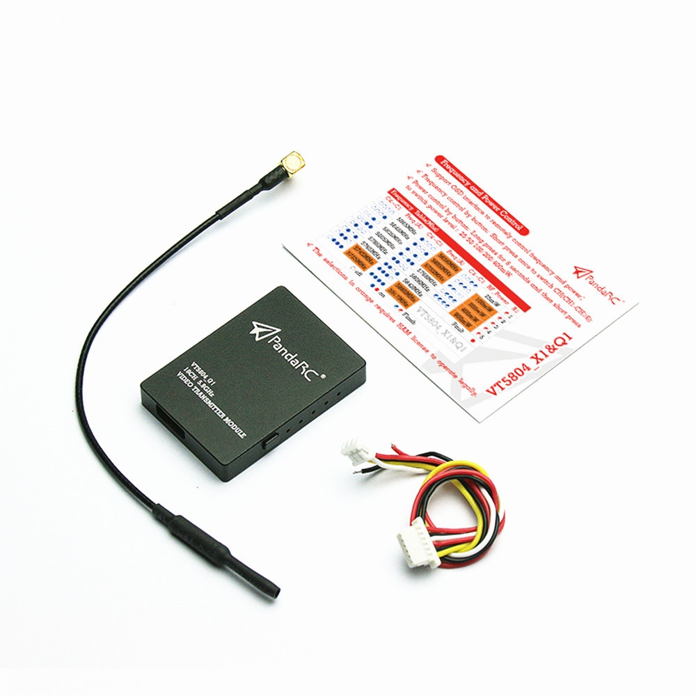 PandaRC VT5804 Q1 5.8GHz 25/100/200/400/800mW Switchable 16CH FPV Transmitter for FPV Racing RC Drone 