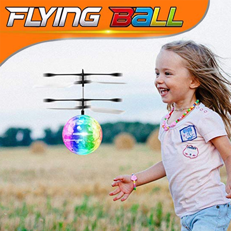 Flying Ball Infrared Induction Crystal Flashing LED Light Toys USB Rechargeable for Kids Birthday Christmas Gifts - Photo: 1