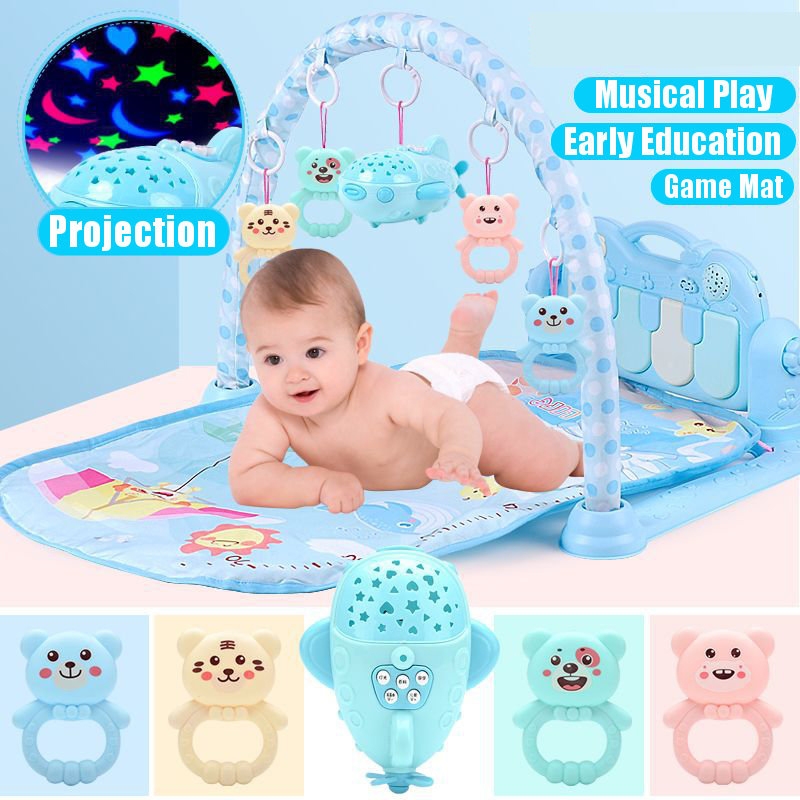 Baby Play Mat Game Music Fitness Blanket Early Educational Toy Direct Charging Projection Spaceship Version Newborn Baby toy