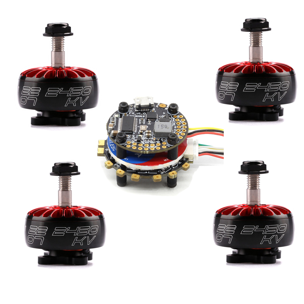 4 PCS iFlight XING 2207 1800KV 3-6S Brushless Motor & Racerstar TaiChi F4 OSD 2-6S FC & 40A BL_32 ESC Combo