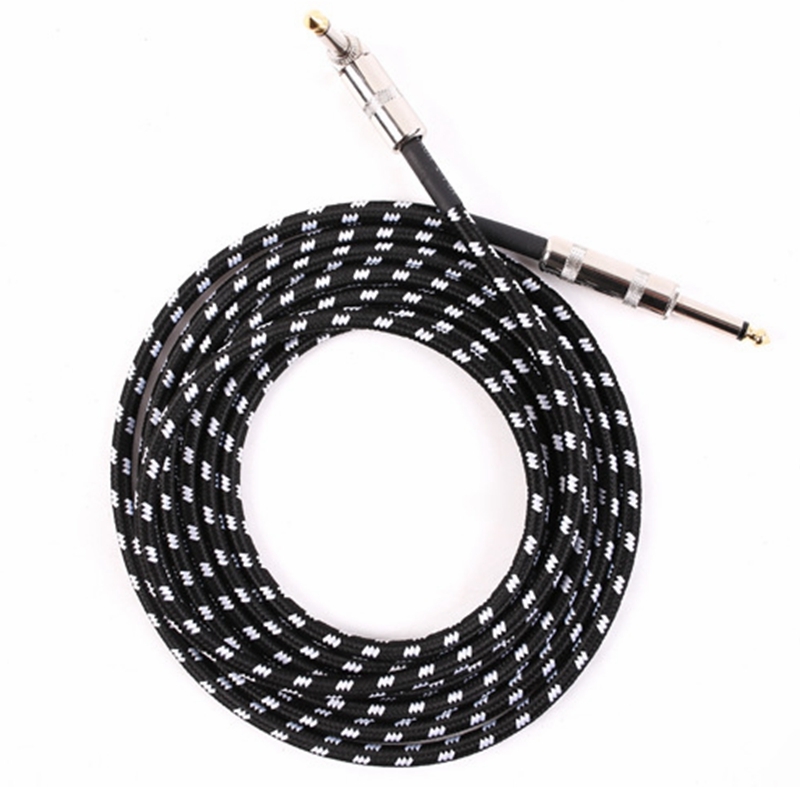 Debbie GT-L5 3m/6m Electric Guitar Cable Musical Instrument Cable with 6.5mm Head Plug 6.3mm Jack for Guitar Bass Keyboard Effect Pedal