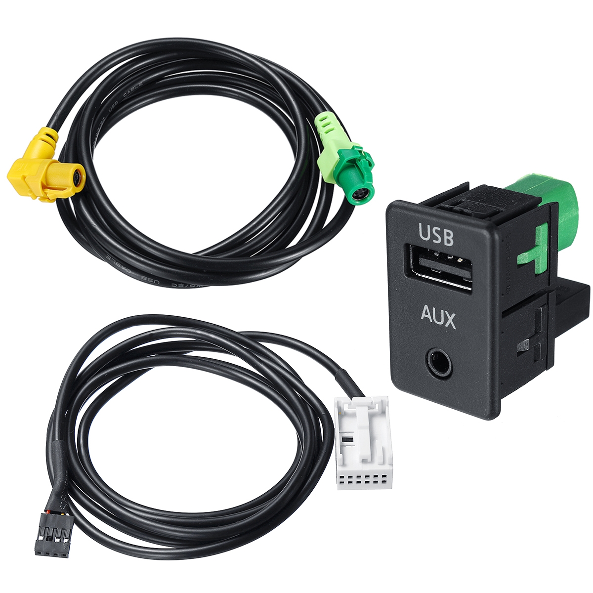 Car USB Aux Audio Input Adapter Socket Harness Cable Kit for VW Passat CC Touran Cars Electronics Accessories