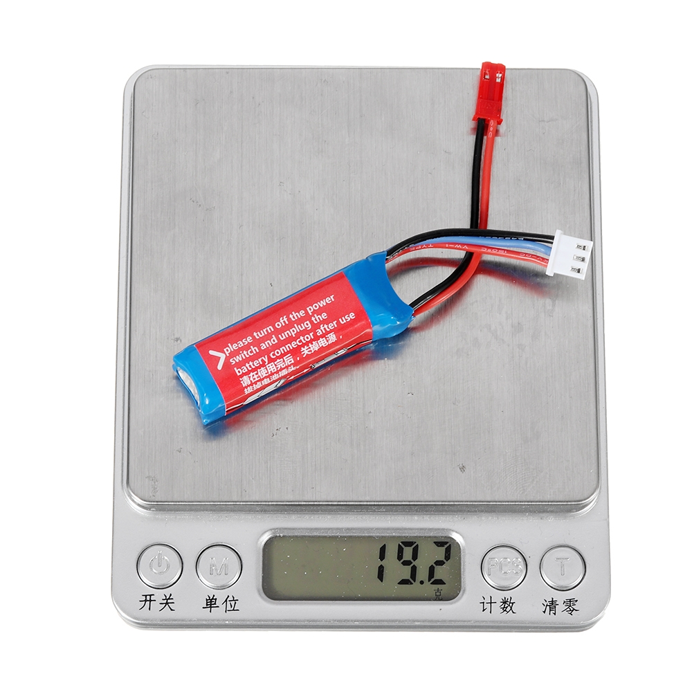 Wltoys K989-60 Original 7.4v 400mAh 20C 2S JST Plug Lipo Battery for K969 K989 1/28 RC Car