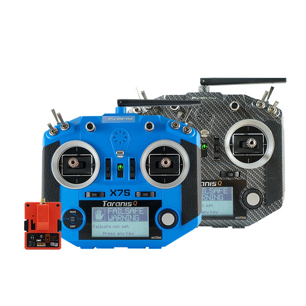 FrSky Taranis Q X7S ACCESS 2.4GHz 24CH Mode2 Transmitter M7 Hall-sensor Gimbals and PARA Wireless Trainer Function with R9M 2019 Long Range Module for RC Drone