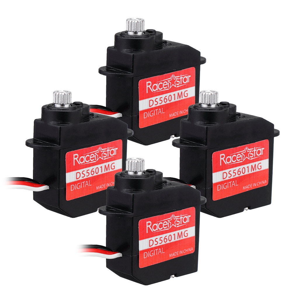 4PCS Racerstar DS5601MG 120° 5.6g Coreless Metal Gear Micro Digital Servo For RC Airplane 0.89kg 0.10sec