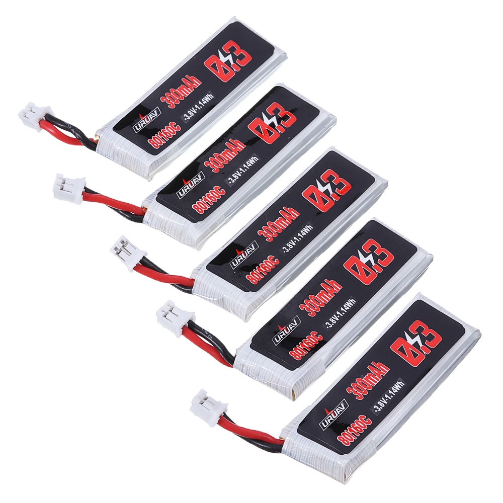 $13.59 for 5Pcs URUAV 3.8V 300mAh Lipo Battery