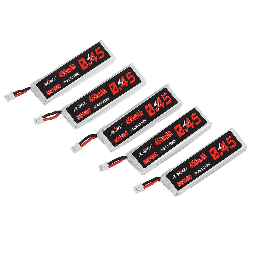 URUAV 3.8V 450mAh 80C/160C 1S Lipo Battery PH2.0 Plug for Emax Tinyhawk Tiny7 Happymodel Snapper7