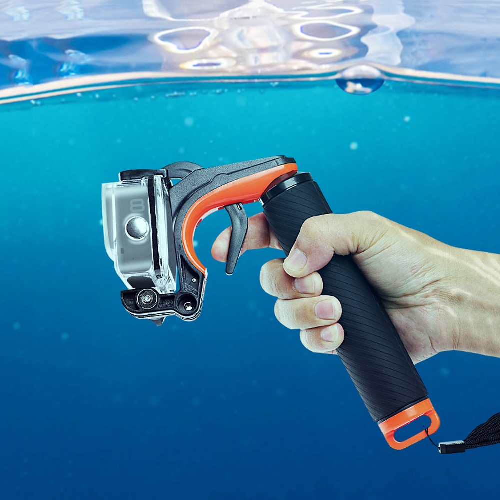2-IN-1 Waterproof Pistol Shutter Trigger Kit Floating Hand Grip for GoPro Xiaomi Yi 4K SJCAM SJ4000 Action Sport Camera