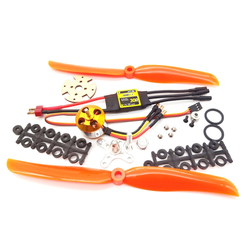 XXD A2212 2212 930KV KV930/1000KV KV1000 Brushless Motor+30A ESC+1060 Prop Blade Propeller RC Power System Combo for RC Drone Airplane Support 2s-4s