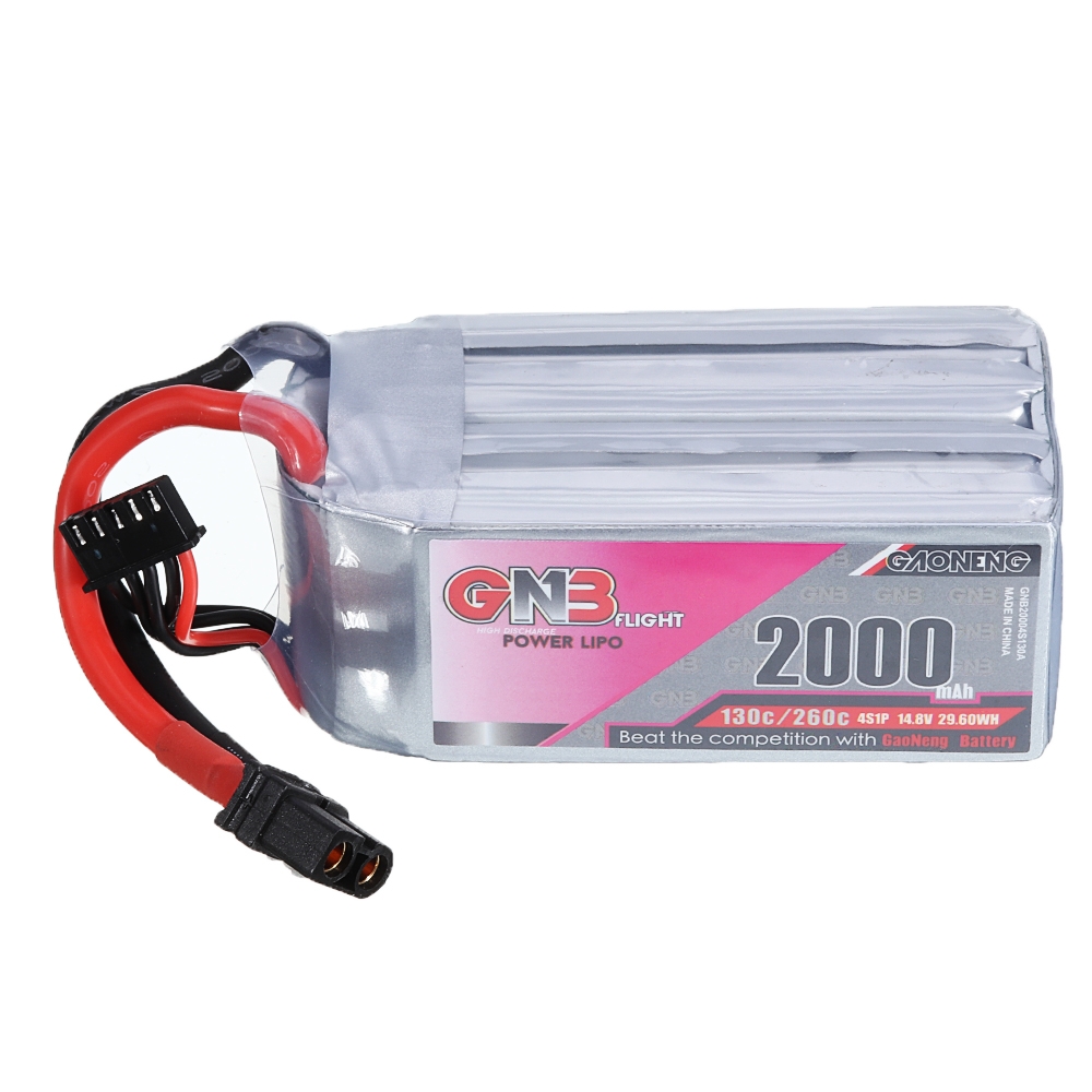 Gaoneng GNB 14.8V 2000mAh 130C 4S Lipo Battery XT60 Plug for RC FPV Raing Drone