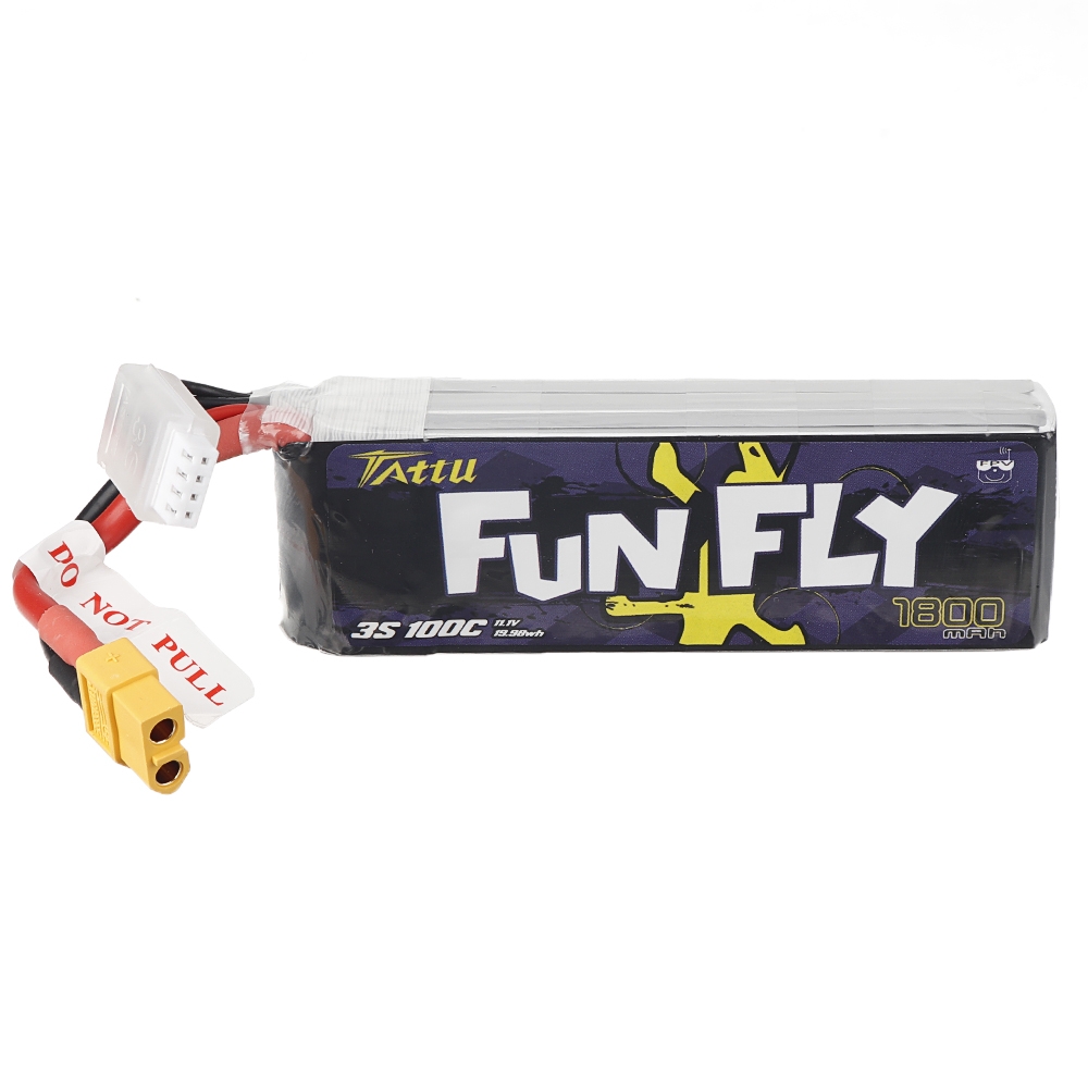 TATTU FUNFLY Series 11.1V 1800mAh 100C 3S Lipo Battery XT60 Plug for RC Drone