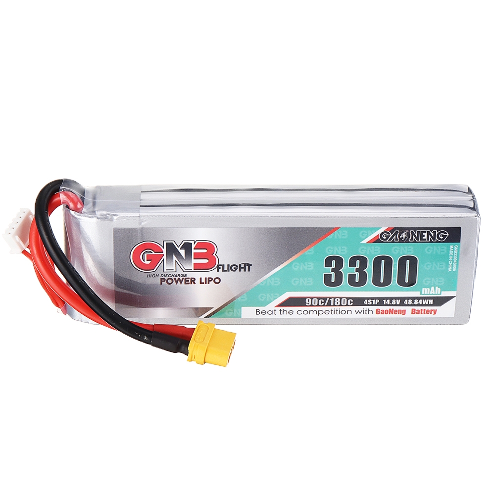 Gaoneng GNB 14.8V 3300mAh 90C 4S Lipo Battery XT60 Plug for for Fixed Wing Vehicle RC Model